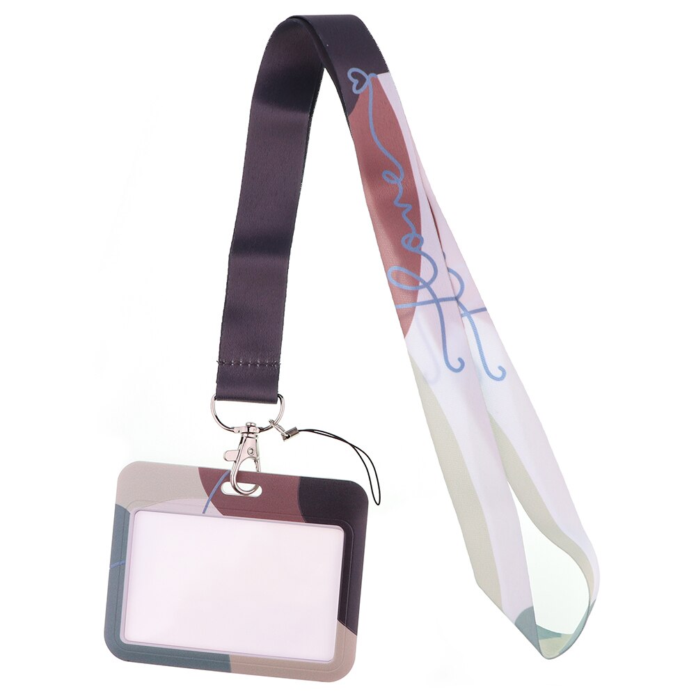 JF1413 Minimalism Love Neck Strap Lanyards for Key ID Card Gym Cell Phone Strap USB Badge Holder Rope Pendant Key Chain