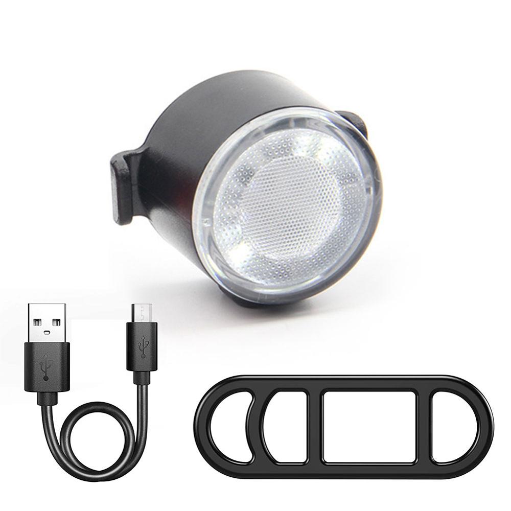 Bicycle Safety Reflector Signal Light USB Rechargeable Warning Taillights Night Cycling Security Protect Waterproof Headlights: White