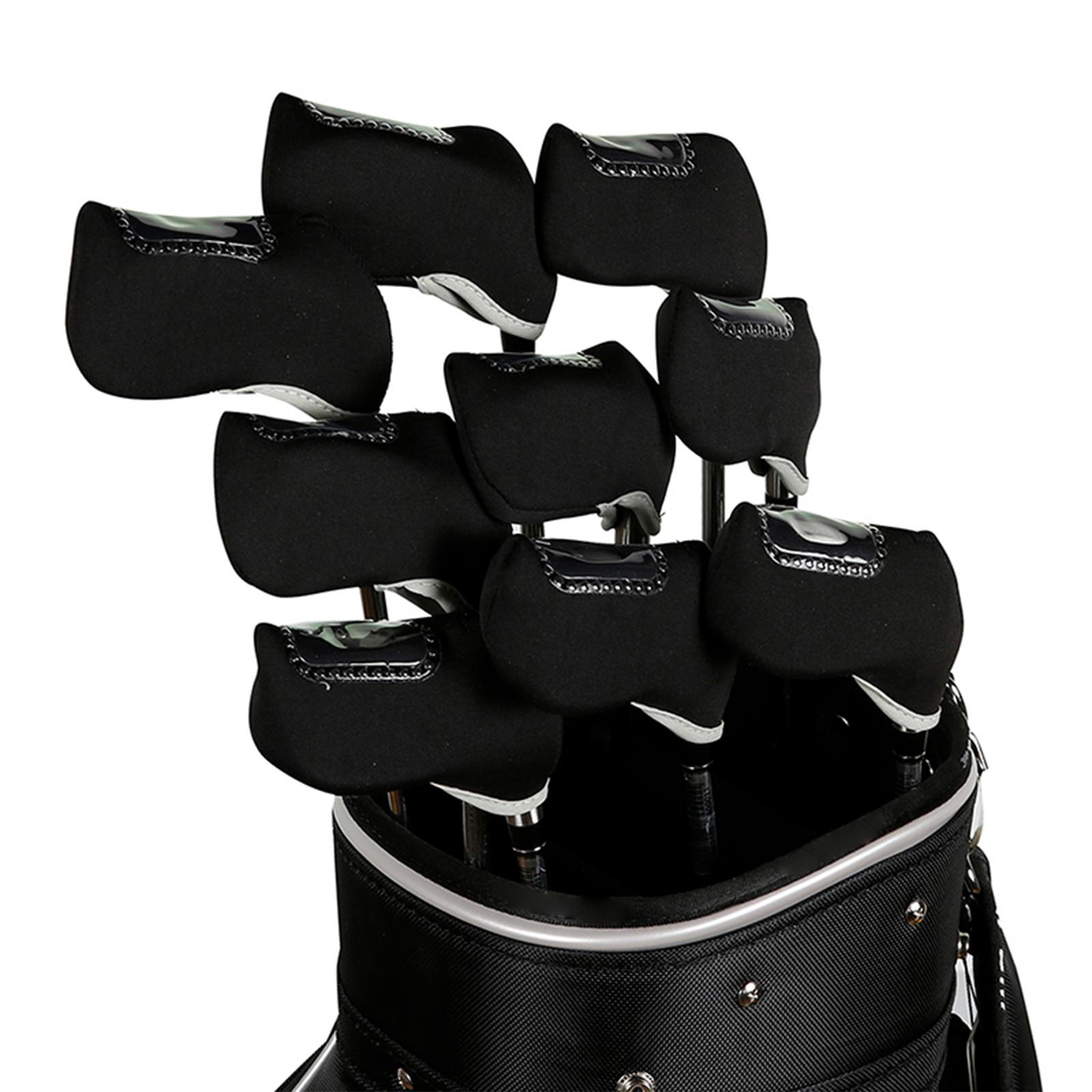 10 Stuks Golf Ijzeren Headcovers Guard Geen Aantal Zichtbare Raam Mouw Cover Clubhoofd Covers Past Alle Merken Training Accessoires