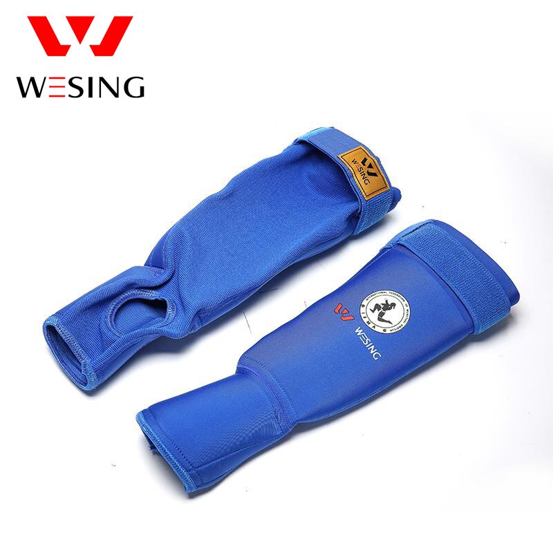 Wesing Muay Thai Shin Pads MMA Shin Instep Foam Pads Support Boxing Leg Guards Muay Thai Shin Guard IFMA Approved