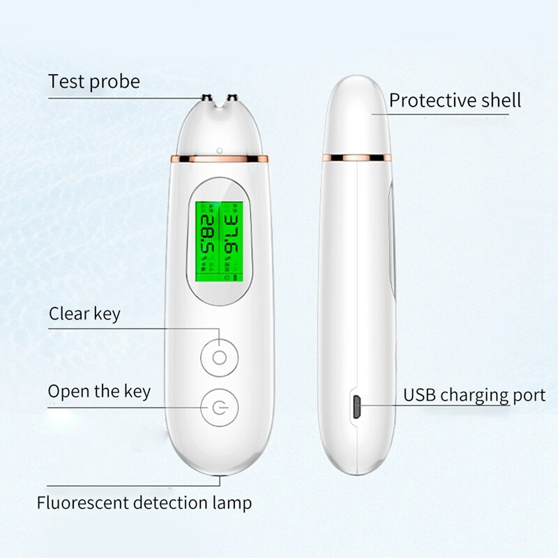 Skin Moisture Tester Skin Moisture Test Pen Skin Moisture Oil Tester Detection Instrument Face