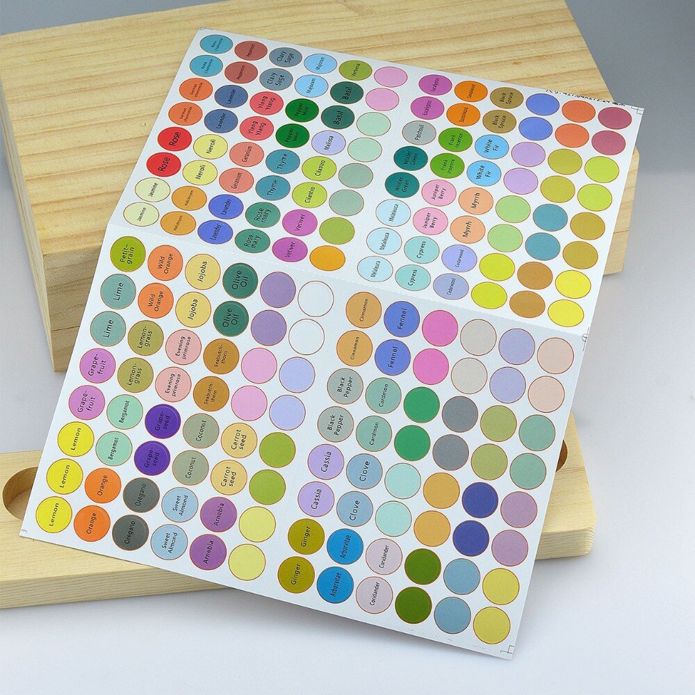 960pcs/5Sheet Round Circle Stickers Colorful Pre-p... – Grandado