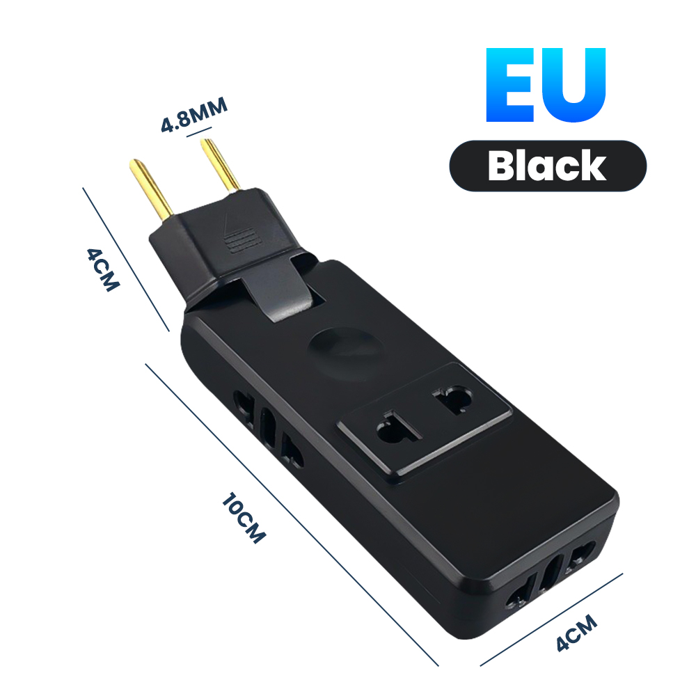 Elough EU-stekkeradapter 2-pins 4,8 mm voedingsadapter Opvouwbaar CN VS naar EU Europa Reisadapter AC-aansluiting converter: green