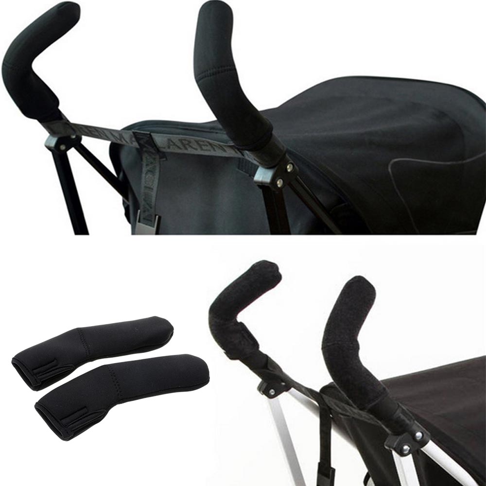 Citygirl 2 teile/satz dehnbar Kinderwagen Kinderwagen Griff Abdeckungen Kinderwagen Bar hummeln Griff Abdeckung Schwarz