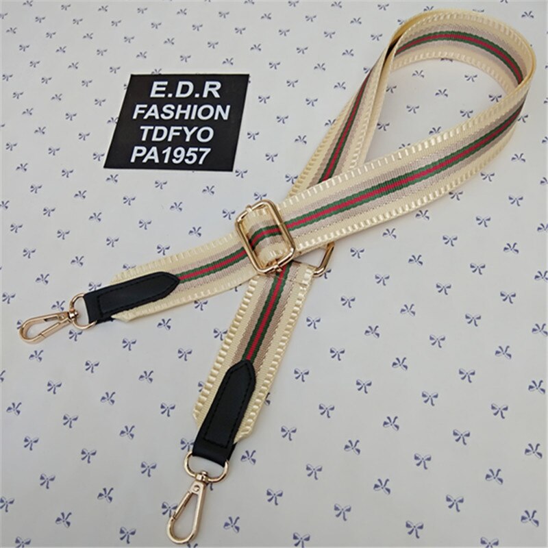 3.8cm woman bag Shoulder strap accessories vintage style stripe adjustable bag strap handle for cross body bag belt