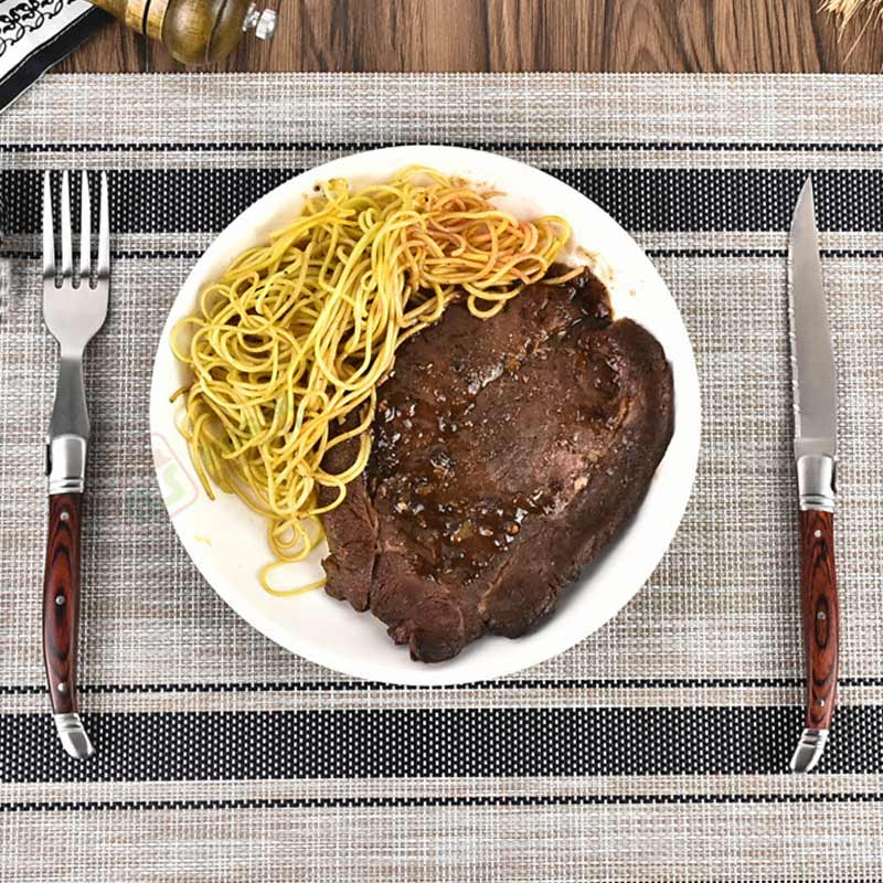 Neue 2 stücke Steak Gabel Messer einstellen Mit Holz Griff Abendessen Messer Laguiole Stil Abendessen Besteck Besteck setzt