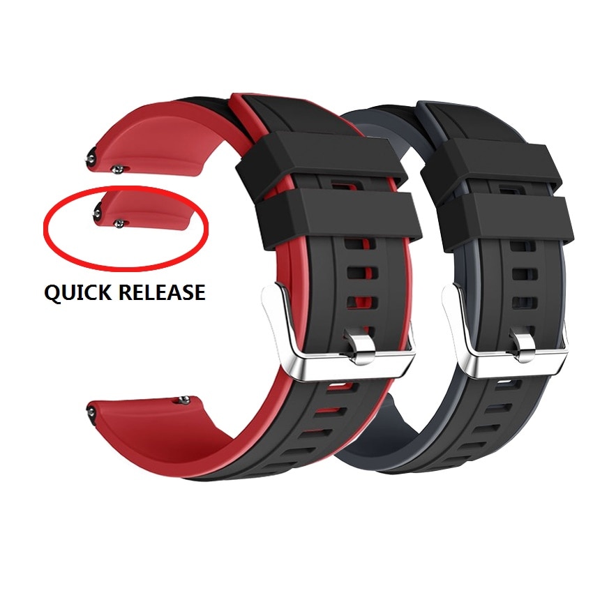 20Mm/22Mm Siliconen Bands Voor Ticwatch 1 / 2 / Ticwatch Pro Riem Twee-Kleur Siliconen band Ticwatch E Sport Band