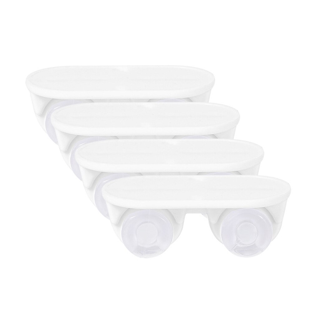 4pcs Storage Box Pulley Caster Self-Adhesive Unidirectional Furniture Wheel Home Silent Scratches Box Wheels Storage Box Casters: White