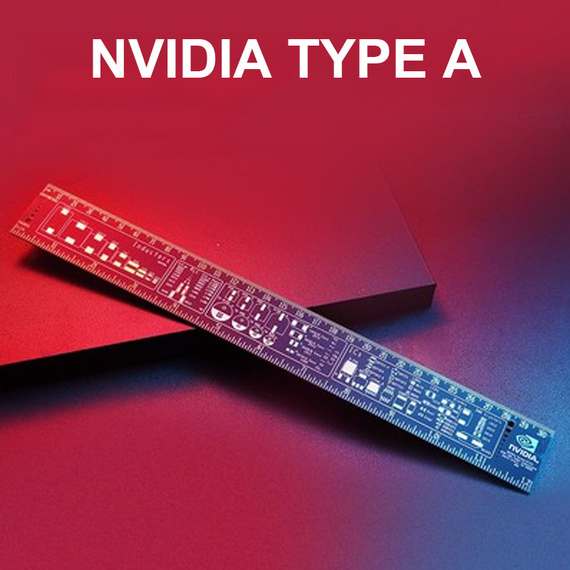 For NVIDIA/ROG Belief Ruler 30CM Gilded Paiting Republic of Gamers Faith PCB AMD/Intel Ruler DIY PC Accessories Measure Tool: green