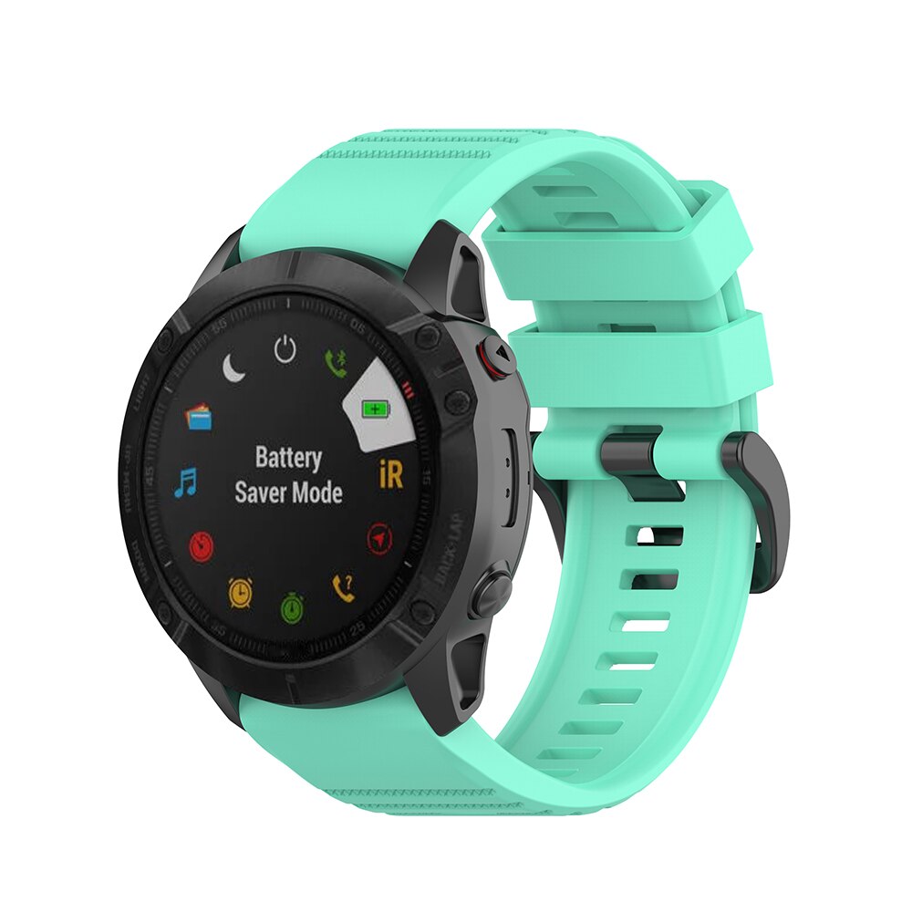QuickFit 26mm Watch Bands Straps for Garmin Fenix 3 HR 5X Plus 6X Pro Quatix 3 Tactix Bravo Charlie Delta Descent Mk1 Original: Lake blue