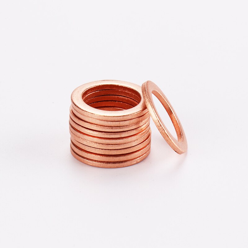Copper Sealing Solid Gasket Washer Sump Plug Oil For Boat Crush Flat Seal Ring Tool Hardware Accessories Copper Washer Seal