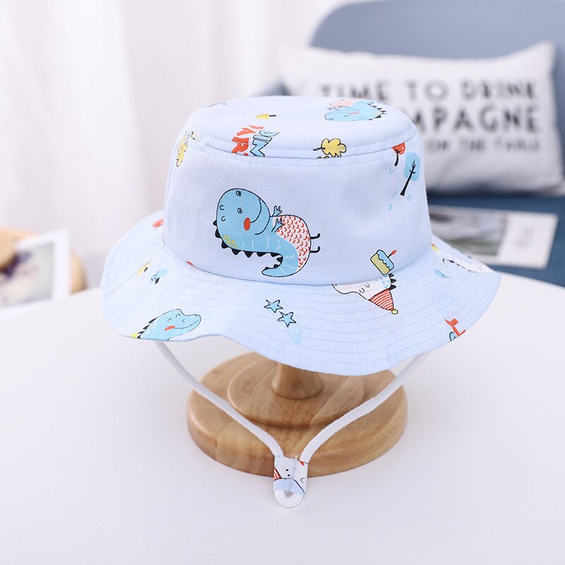 Cartoon Animal Baby Panama Hat primavera estate morbido cotone bambini secchiello Cap bambini Toddler Beach Baby Boy Girl cappello da sole 1-5: 4