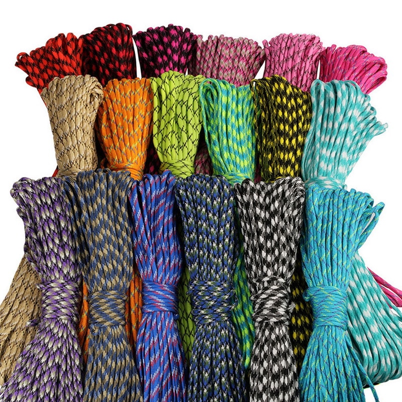 Dia.4mm 9 Stand Cores Paracord For Survival Parachute Cord Lanyard Camping Climbing Camping Rope Hiking Clothesline