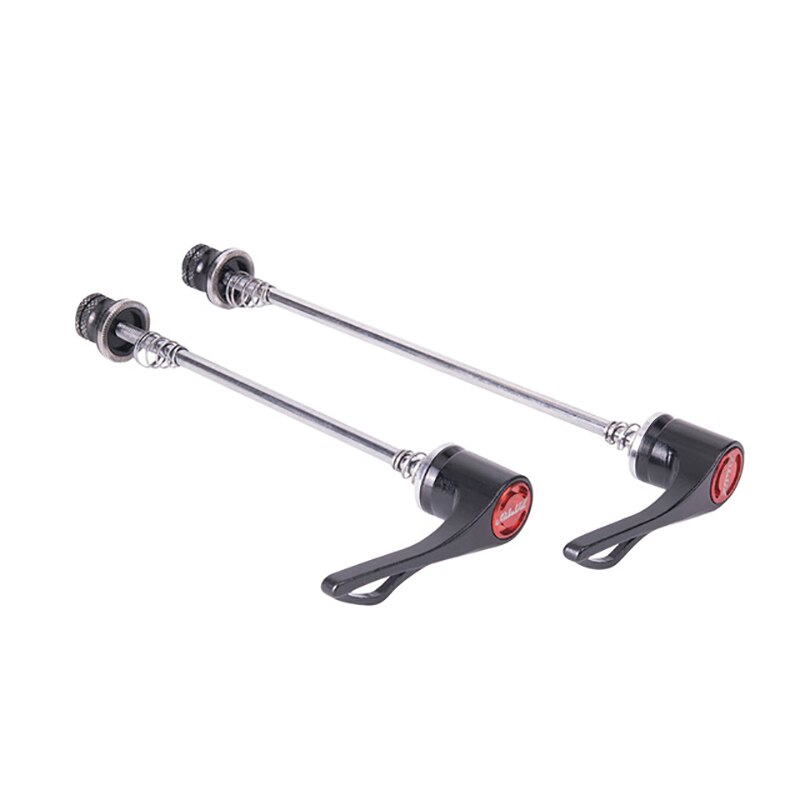 Cykeldele mtb landevejscykel cykel skruespyd 9mm 5mm quick release spyd nav 100 135 pålidelige aksel 1 par: Sort