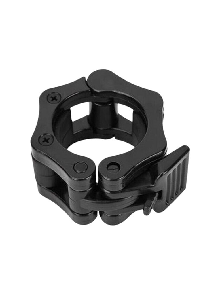 Black Barbell Quick Buckle Barbell Lock 50mm Dumbell Clip Clamp for Workout Weightlifting Fitness Black