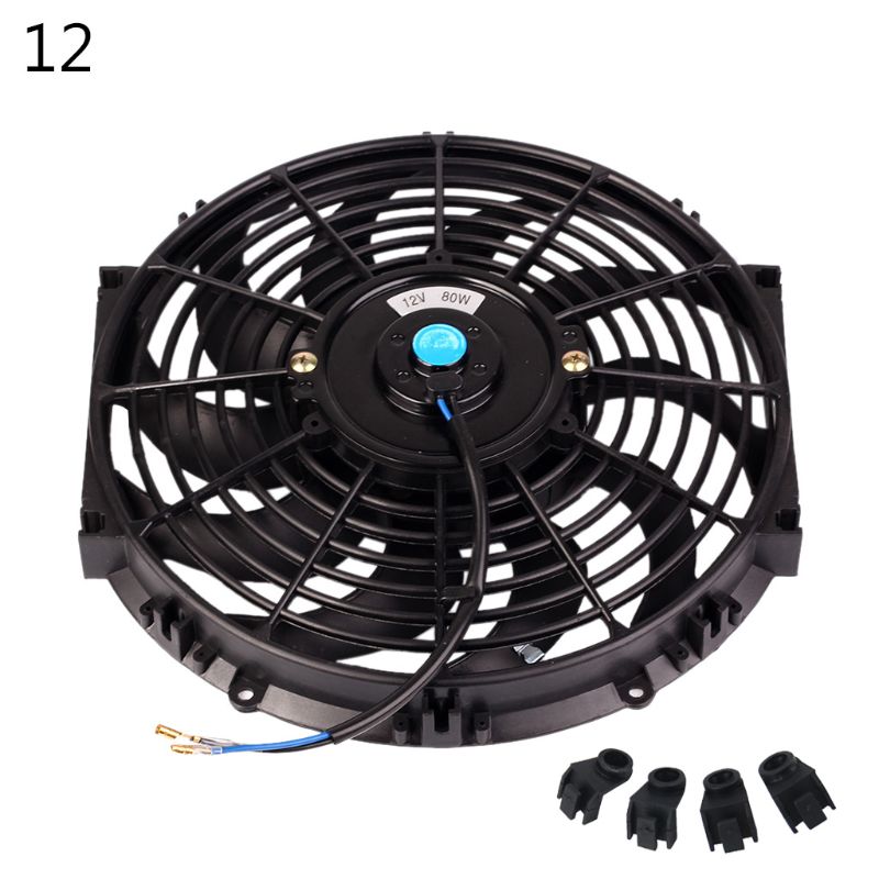 10Inch 12Inch 14Inch Universele Auto Radiator Fan Slim Push Pull Elektrische Motor Koelventilator 12V E7CA