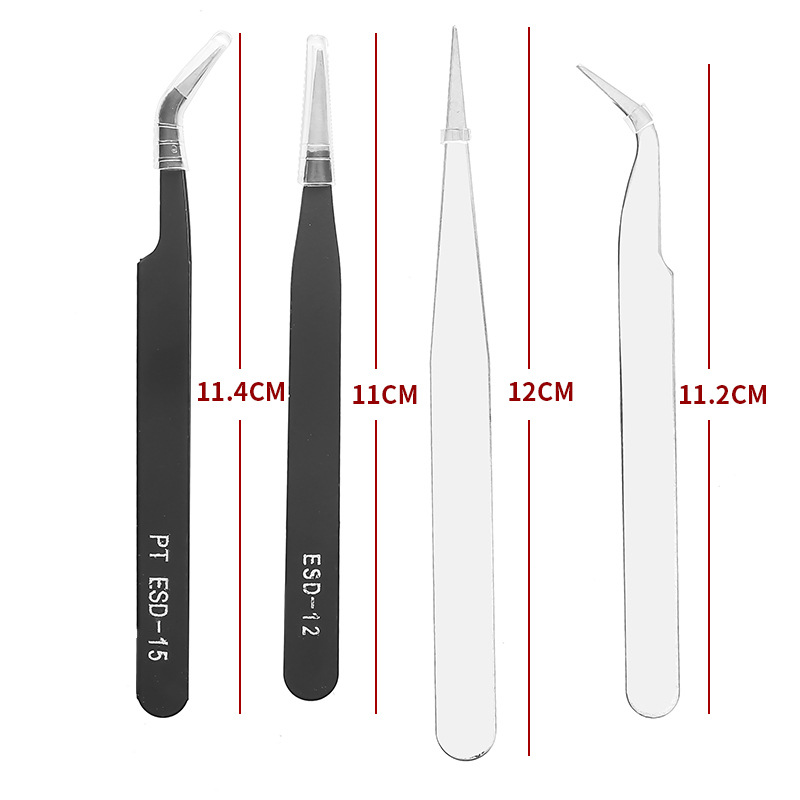 1Pcs Anti-statische Präzision Pinzette Wartung Werkzeuge Für DIY Schmuck Machen Hand Clip Pinzas Pincet Edelstahl ESD pinzette