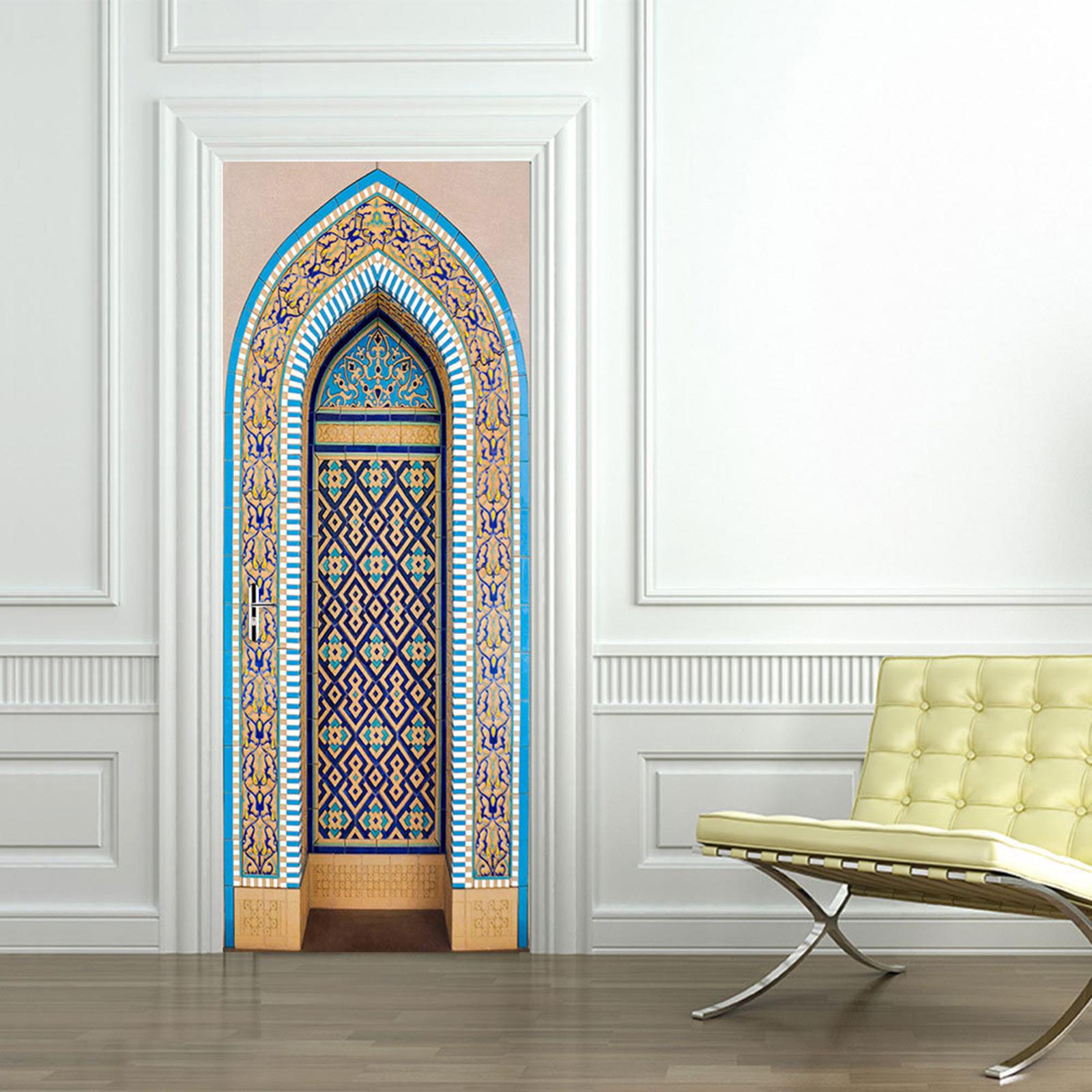 PVC Door Stickers Wallpaper Art Mural Wall Mural for Bookcase Home Decor: L