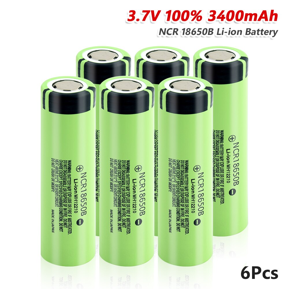 Batteria Ricaricabile 3,7V 3400mAh NiMH 18650 – Alta Scarico 20A, Protezione PTC, Per Torce E Dispositivi Elettronici