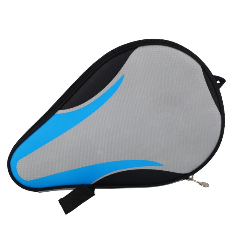 Funda de raqueta de tenis de mesa tela Oxford impermeable a prueba de polvo cremallera anillo de acero Ping Pong Bat bolsa de almacenamiento