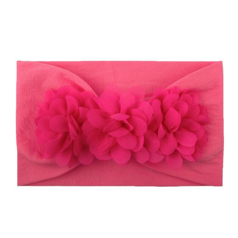 Baby Elastische Hoofdband Tulband Zomer Leuke Chiffon Bloem Haarbanden Voor Baby Meisjes Kids Peuter Haar Accessoires Rekwisieten: 09