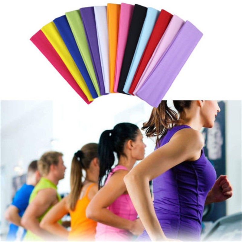 Banda para el sudor Diadema Elasticidad Bandas para el sudor Banda elástica para el cabello Seguridad deportiva Yoga Baloncesto Gimnasio Deporte para hombres y mujeres