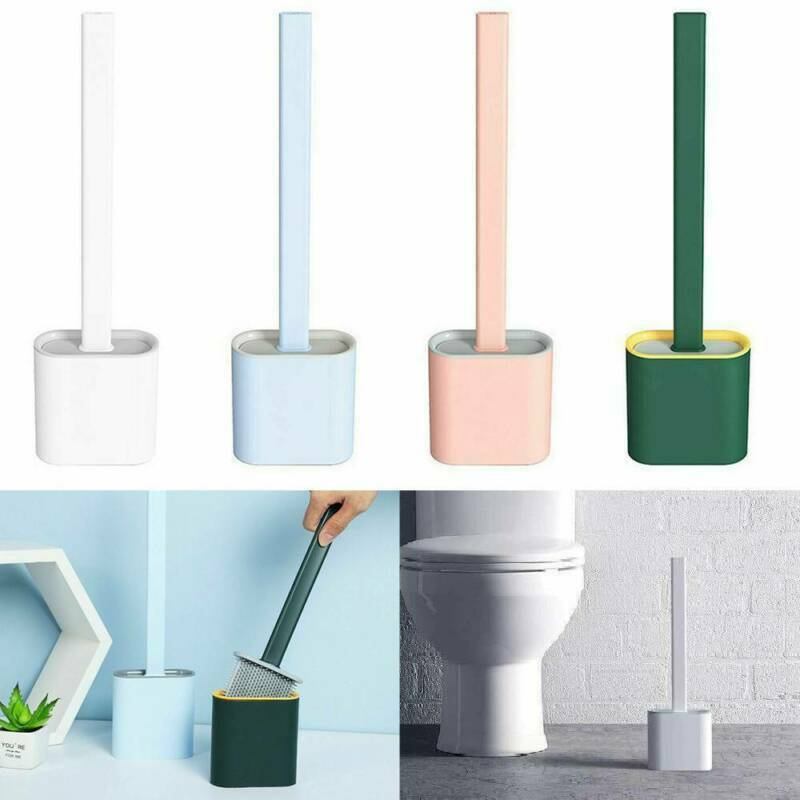 4 Kleuren Silicone Toilet Met Toiletborstelhouder Creatieve Schoonmaken Borstel Milieubescherming Borstel Set