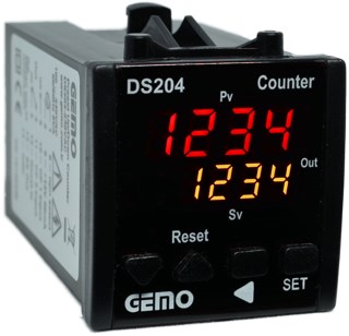 DS204-230VAC Gemo 4 Digit Up/Down Digital Counter 48mm x 48mm front size