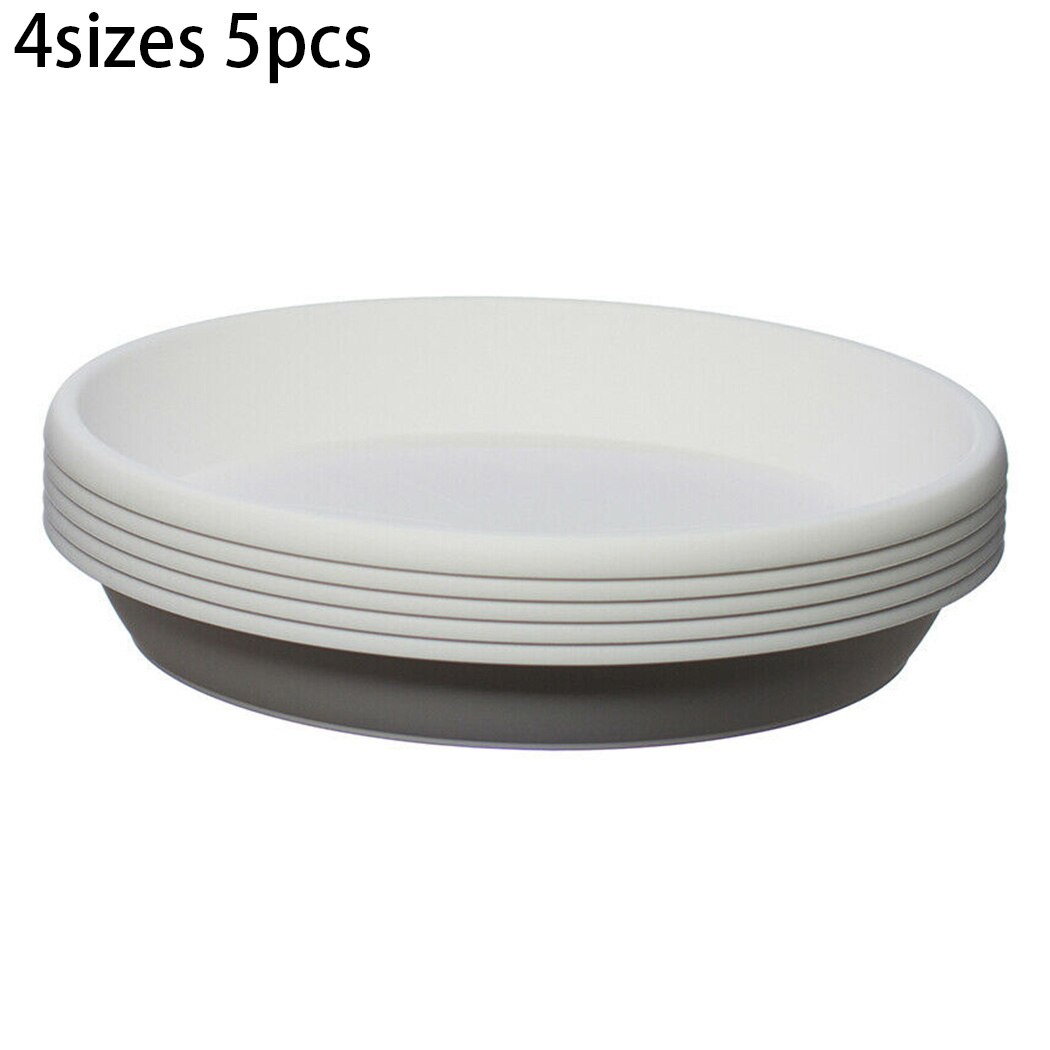 Platte kant plantenbak schaal bloemenhouder pad witte container afval sterk