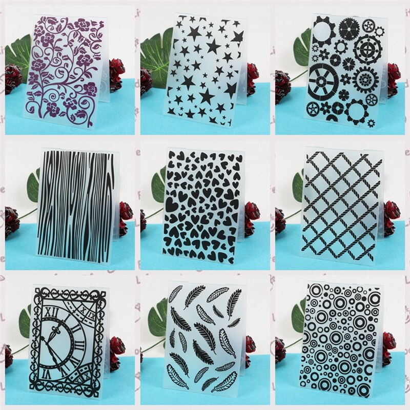 Modèle de dossier de gaufrage en plastique, fleurs de gloire du matin, pour Scrapbooking, carte d'album Photo en papier, décoration de fond