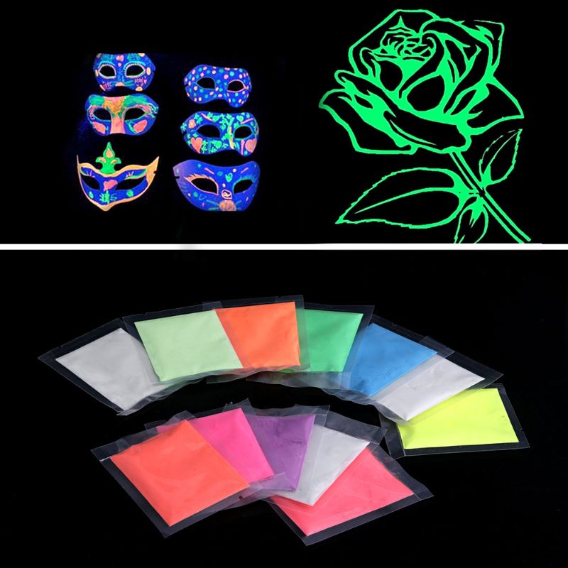 Fluorescent Super Lumineux Lueur dans le Noir Poudre Pigment Lumineux