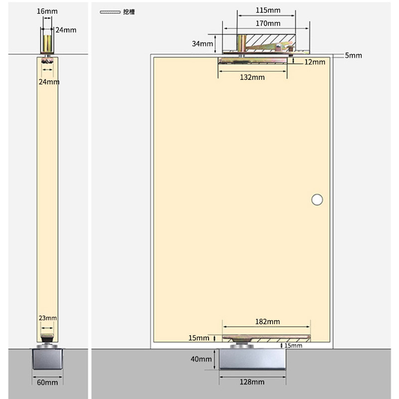 zuletzt 300kg Holztür schaft Scharnier unsichtbare Scharniere drehen Grad keine Puffer funktion keine Position ierung keine Feder tür Hardware-