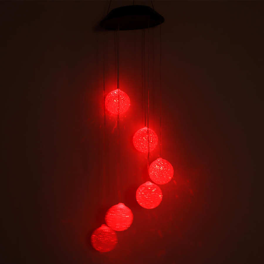 with Hook Wind Bell Wind Chimes Light Solar Powered Rain-proof Wind Chimes front Porch for Garden