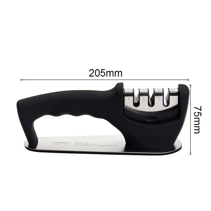 Kitchen Quick Kitchen 3 Stages Sharpener Knife Grinder Non-Slip Silicone Rubber