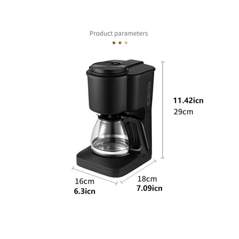 Home Filter Coffee Machine Dripping Coffee Maker With Digital Display&amp;Keep Warm Coffe Machine With Anti-Drip Timing Setting 50