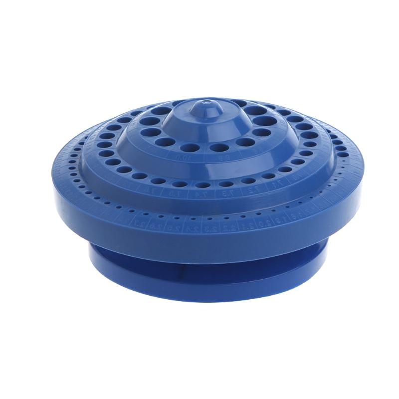 Drill Bit Storage Case Stand Round Shape Hard Plastic Organizer 100Pcs Hole Tool: Default Title