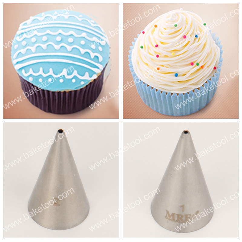 (14 stks/set) Cake Decorating Schrijven/Ronde Nozzles set met 10 stks 16 "Plastic Pastry Tassen
