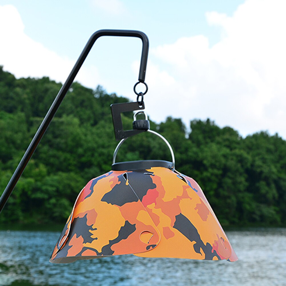 Camping Light Hood Cap Shade Cover Cone Shape Camouflage PVC Tent Lantern Lamp Travelling Easy Carrying Durable Accessories