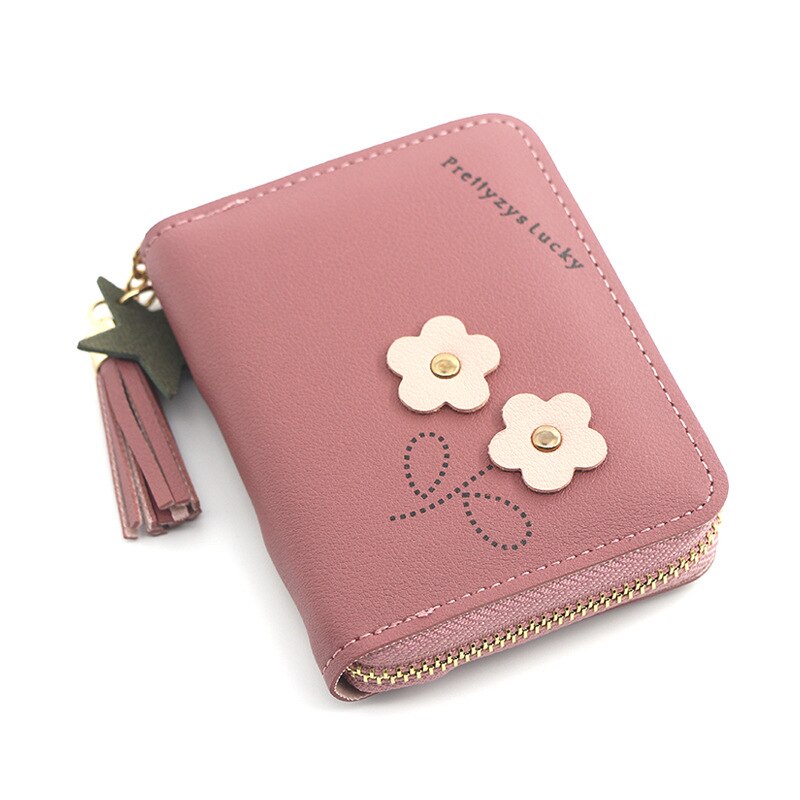 Einfarbig Kurze Kupplung Kleine Brieftaschen PU Leder Frauen Geldbörsen Damen Einfache Mini Karte Halfter Reise Brieftaschen Weibliche: D