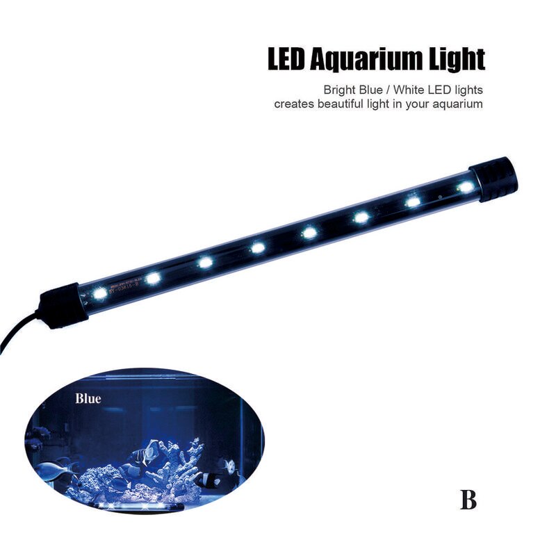 Luz LED redonda T4LED para acuario, lámpara de paisajismo, cuentas de iluminación, luz fluorescente de buceo, enchufe europeo, 5730: B