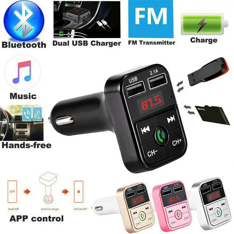 Bluetooth 5,0 fm Absender Auto Bausatz MP3-Modulator Spieler drahtlose Freis prec heinrich tung Audio--Empfänger Dual-USB-Schnell ladegerät 2.4a