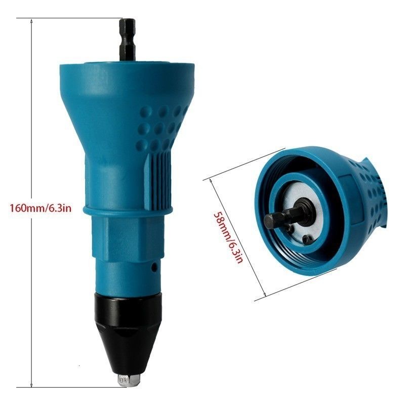 FGHGF Electric Pull Rivet Screw Guns Set Riveting Adapter Tool Cordless Drill Insert Nut For Blind Rivets 2.4-4.8mm DIY Tools