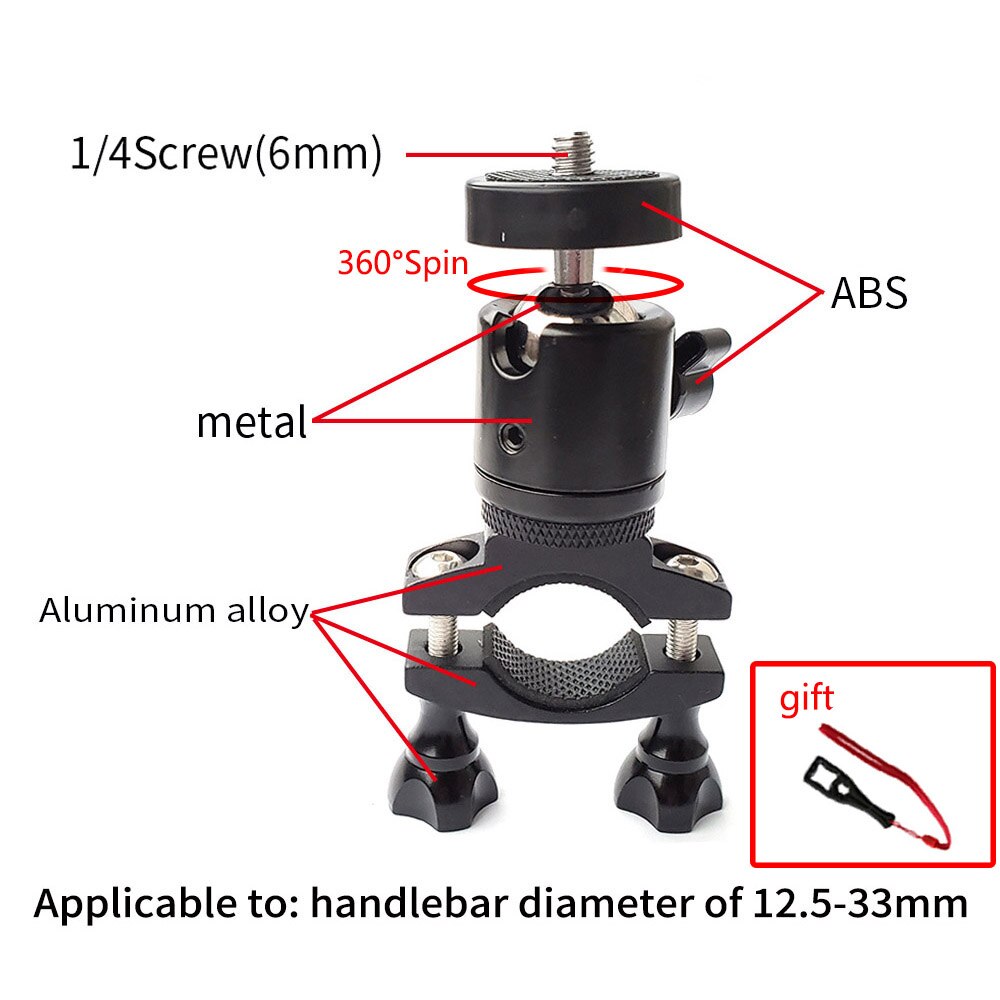 Tuyu Insta360 Een X/Evo Aluminium Motorcycle Bike Stand Voor Insta 360 Een X Camera, voor Insta 360 Een X Camera Accessoires: Option 5