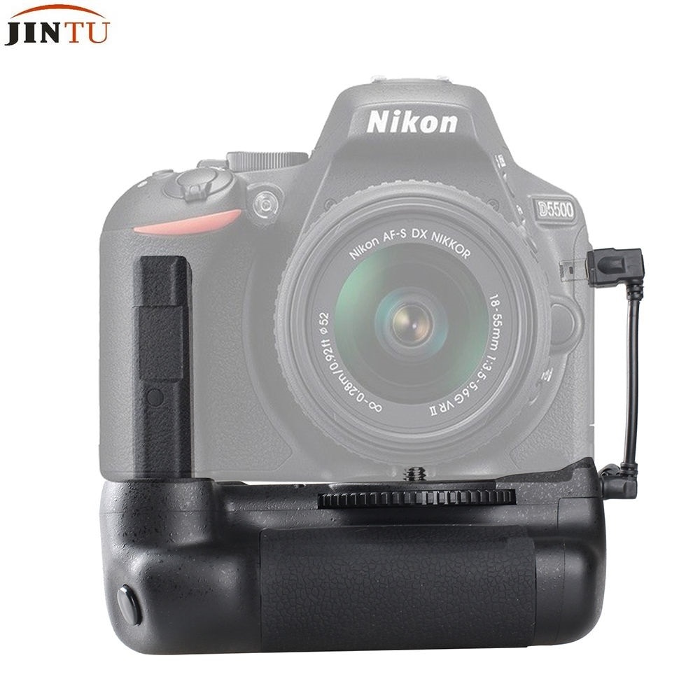 Jintu Professionele Batterij Grip Houder Voor Nikon D5600 D5500 Dslr Camera Met + 2x EN-EL14 Recharge Batterijen Kit