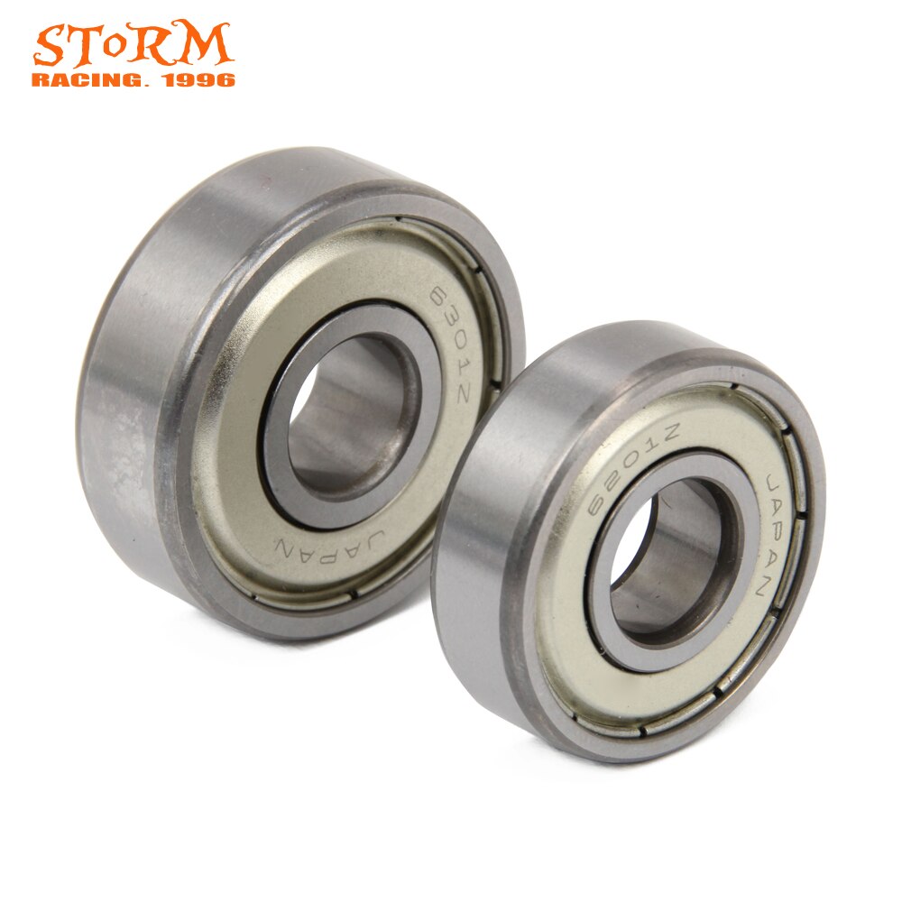 Rodamientos de rodillos para buje de rueda trasera de motocicleta, 6201, 6301Z, para KX, KDX, KFX, KLX, KLR, 50, 60, 65, 80, 90, 100, 125, 140, 250, 400, 650, TENGAI, RM, DRZ