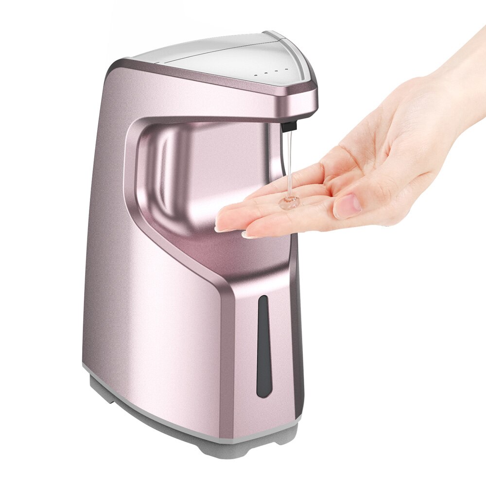 Såpedispenser smart sensor såpeskum veggmontert berøringsfri infrarød automatisk såpedispenserpumpe for kjøkken bad: Rose gull 450ml