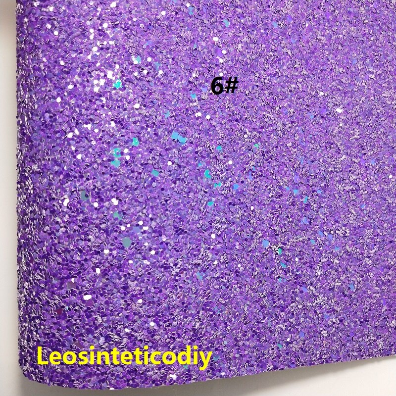 1pc 21 x 29cm syntetiskt läder, cuero sintetico chunky glitter konstläder för att göra rosetter tillbehör  t109: 6