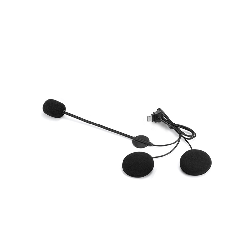 GEARELEC DK02 X1 intercomunicador para motocicleta enchufe tipo C auricular estéreo traje micrófono suave/duro accesorio de altavoz: Rojo
