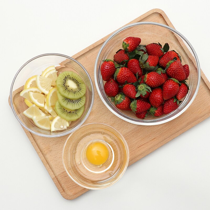 Large High Transparent Glass Bowl Home Dessert Ice Cream Fruit Salad Bowl Wy1116