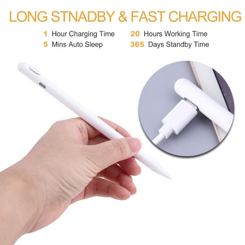 Stylet pointe Fine Rechargeable numérique avec type-c pour i-pad 6th/7th/Air 3rd